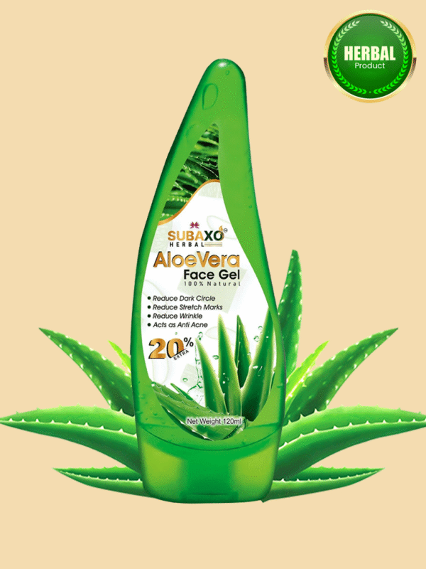 SUBAXO Aloe Vera Herbal Face Gel |Reduce Dark Circle & Act As Anti Acne 120ml
