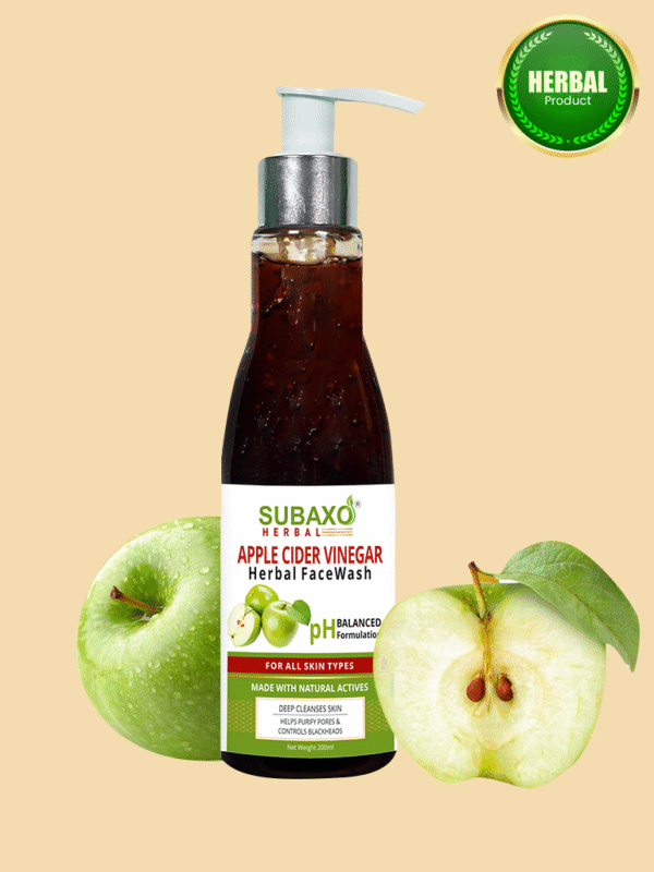 Subaxo Herbal Apple Cider Vinegar Face Wash | Deep Cleansing | Oil Control | For Women & Men (200ml)