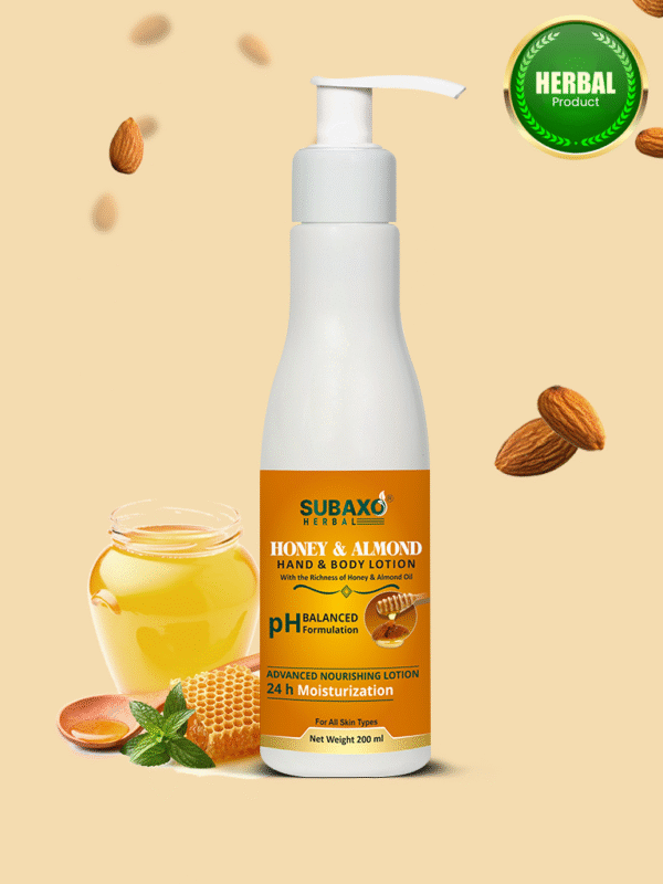 SUBAXO Honey & Almond Herbal Hand & Body Lotion | Advanced Nourishing Lotion(200ml)