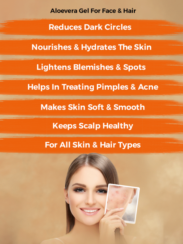 SUBAXO Aloe Vera Herbal Face Gel |Reduce Dark Circle & Act As Anti Acne 120ml - Image 2