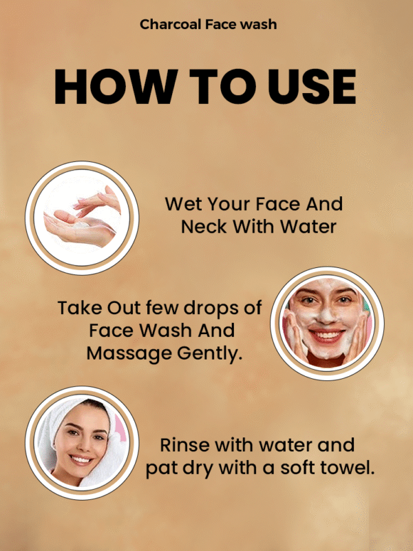 SUBAXO Charcoal Herbal Face Wash | Clean Pores & Removes Dead Cells (100ml) - Image 4