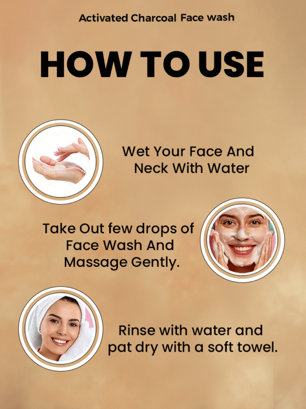 Subaxo Herbal Activated Charcoal Face Wash | Removes Dirt & Impurities | Skin Brightening | Herbal Face Wash for Women & Men (200ml) - Image 4