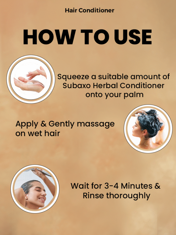 SUBAXO Herbal Hair Conditioner | For All Hair Types |Protect Hair Damage| Silkier & Strong Hair | (200 ml) - Image 4