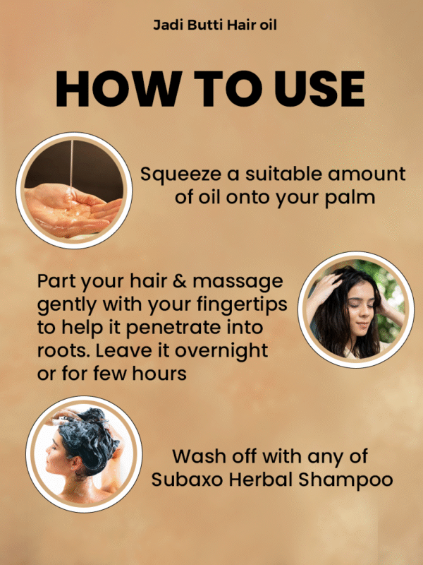 SUBAXO Herbal Hair Oil | Repair Damage Hair, Jadi Buti Hair Oil (200ml) - Image 4
