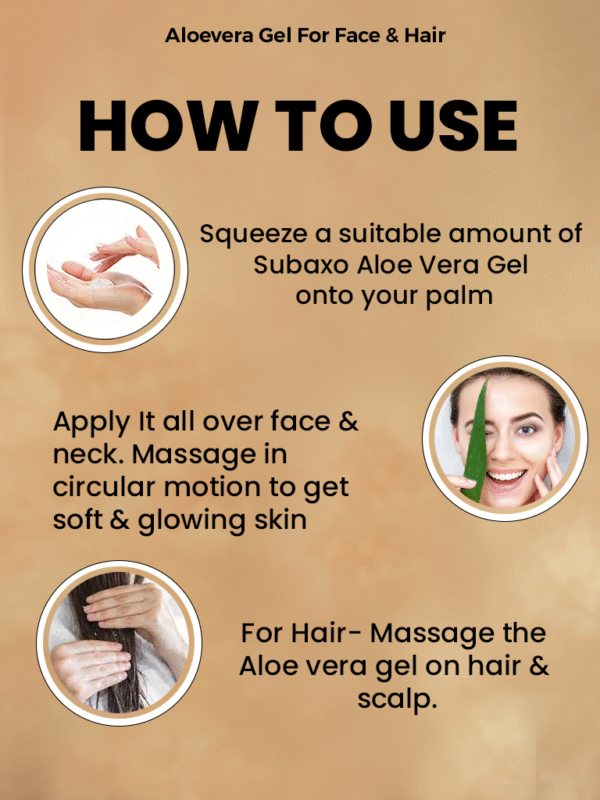 SUBAXO Aloe Vera Herbal Face Gel |Reduce Dark Circle & Act As Anti Acne 120ml - Image 4