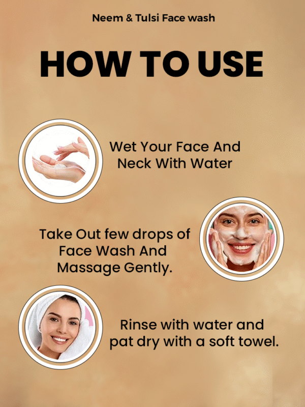 SUBAXO Neem & Tulsi Herbal Face Wash | Remove Impurities | Control Pimples & Acne (100ml) - Image 4