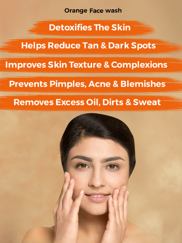 SUBAXO Orange Herbal Face Wash | Gently Cleanses Skin & Remove Tan (120ml) - Image 2