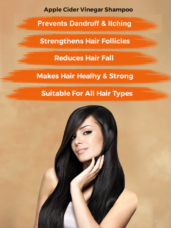 Subaxo Herbs Apple Cider Vinegar Shampoo | Controls Dandruff | Make Hair Glossy & Lustrous । Herbal Shampoo | (200ml) - Image 2