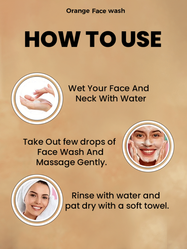 SUBAXO Orange Herbal Face Wash | Gently Cleanses Skin & Remove Tan (120ml) - Image 4