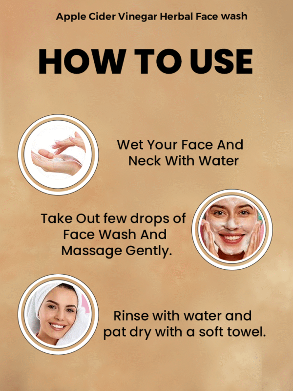 Subaxo Herbal Apple Cider Vinegar Face Wash | Deep Cleansing | Oil Control | For Women & Men (200ml) - Image 4