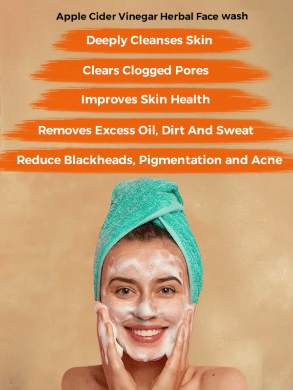 Subaxo Apple Cider Vinegar Shampoo(200 ml) and Apple Cider Vinegar Face Wash(200 ml) Combo - Image 2