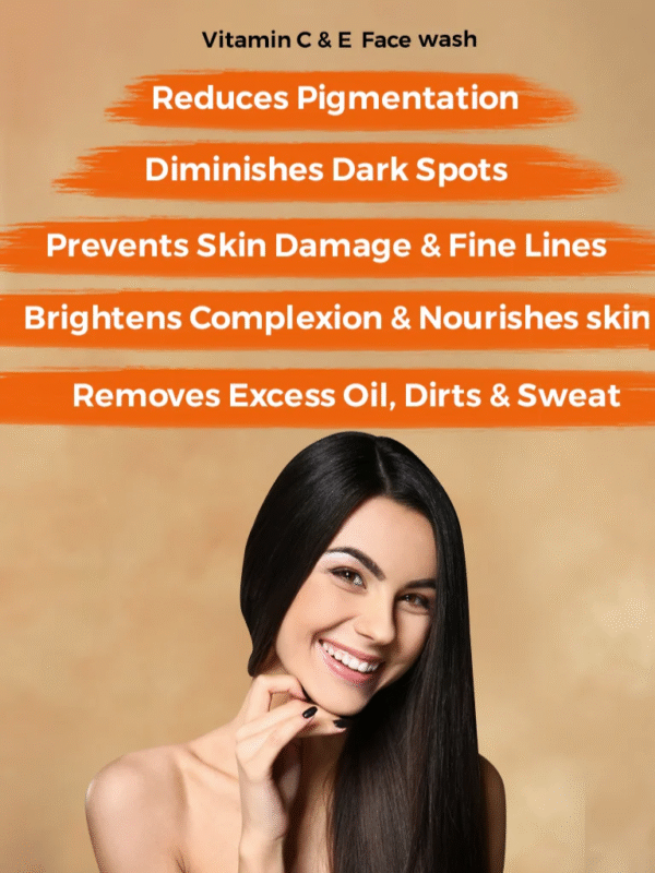 SUBAXO Vitamin C & E Herbal Face Wash(200 ml) and Charcoal Face Wash(100 ml) Combo - Image 2
