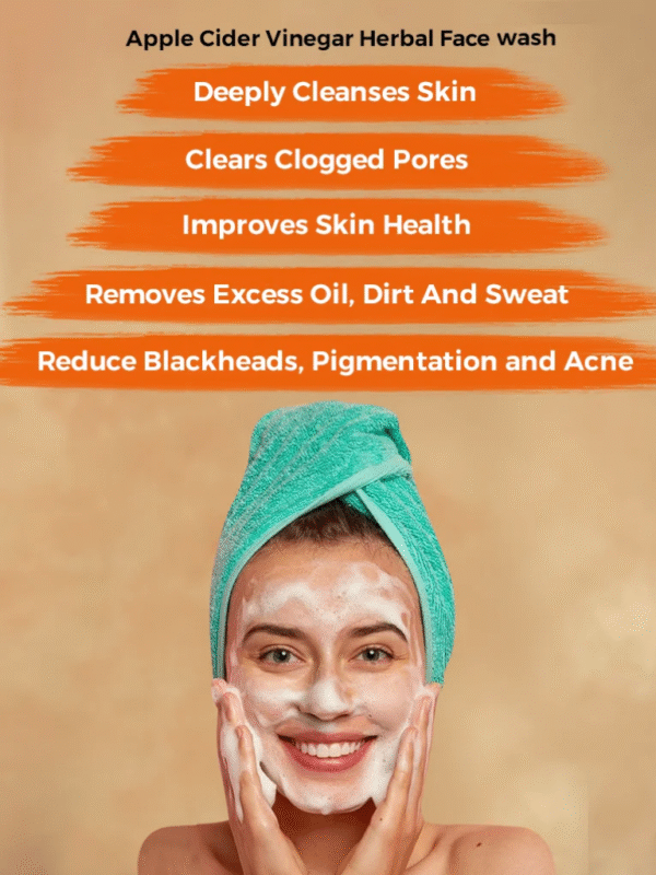 SUBAXO Onion hair wash Shampoo(120 ml) And Apple Cider Vinegar Face Wash(200 ml) Combo - Image 3