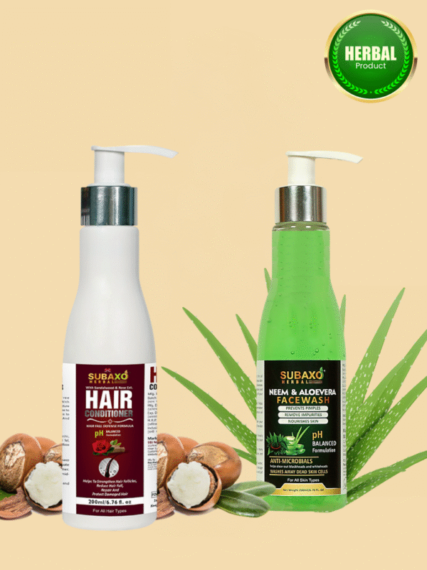 Subaxo Neem & Aloe vera Face Wash(200 ml) and Herbal Hair Conditioner (200 ml) Combo