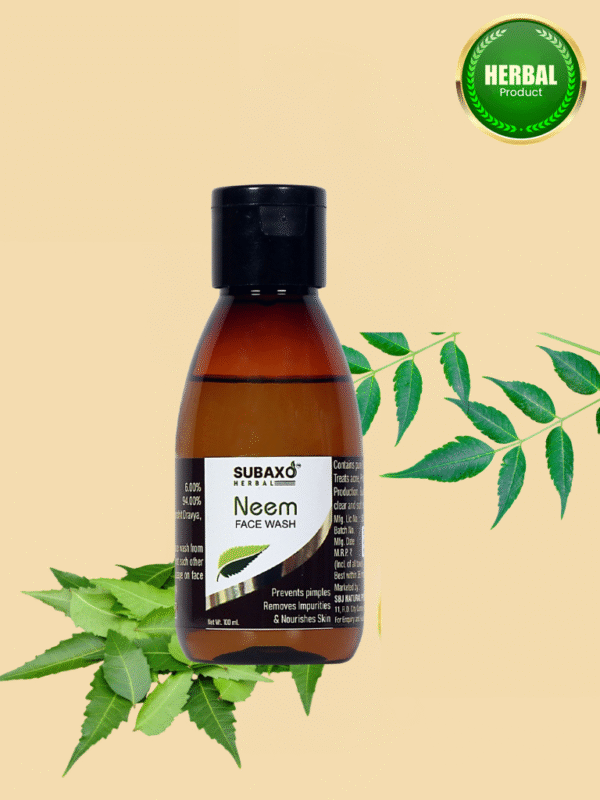 Subaxo Herbal Neem Face Wash | Anti Pimples-Acne | Oil Control | Skin Glowing | For Men & Women All Skin Types Face Wash (100 ml)